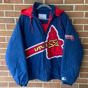 RARE Vintage Atlanta Braves World Series Starter Jacket Size Large